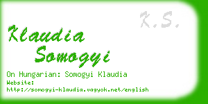 klaudia somogyi business card